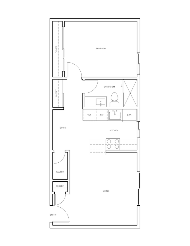 1 Bedroom Premium Deluxe Diablo View-213 floor plan